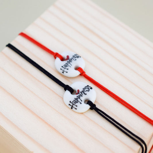 Porcelain bracelet handmade and hand painted by Vali Bondoc