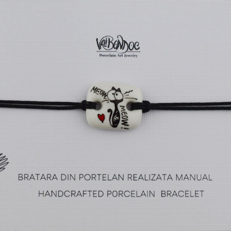 Porcelain bracelet handmade and hand painted by Vali Bondoc