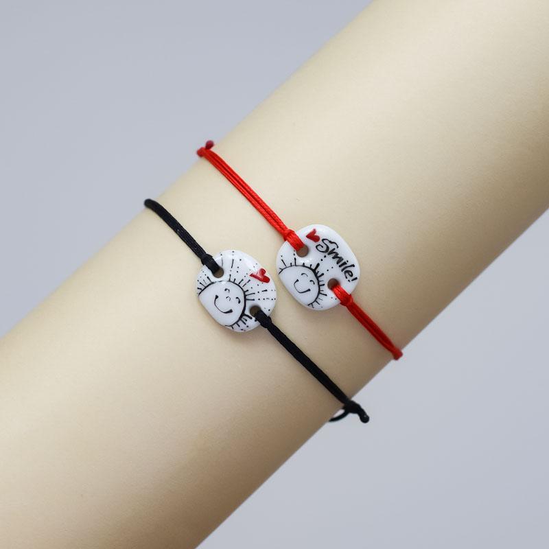 Happy sun. Porcelain bracelet handmade and hand painted by Vali Bondoc