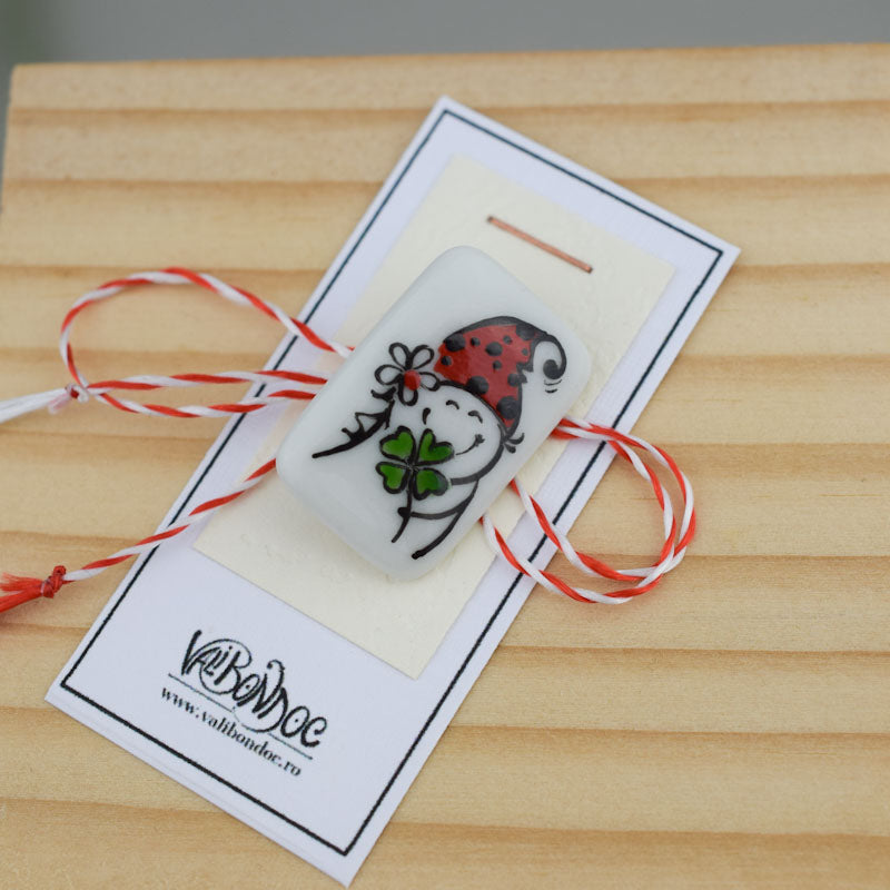 Spring Elves. Little porcelain brooch modeled and painted by Vali Bondoc