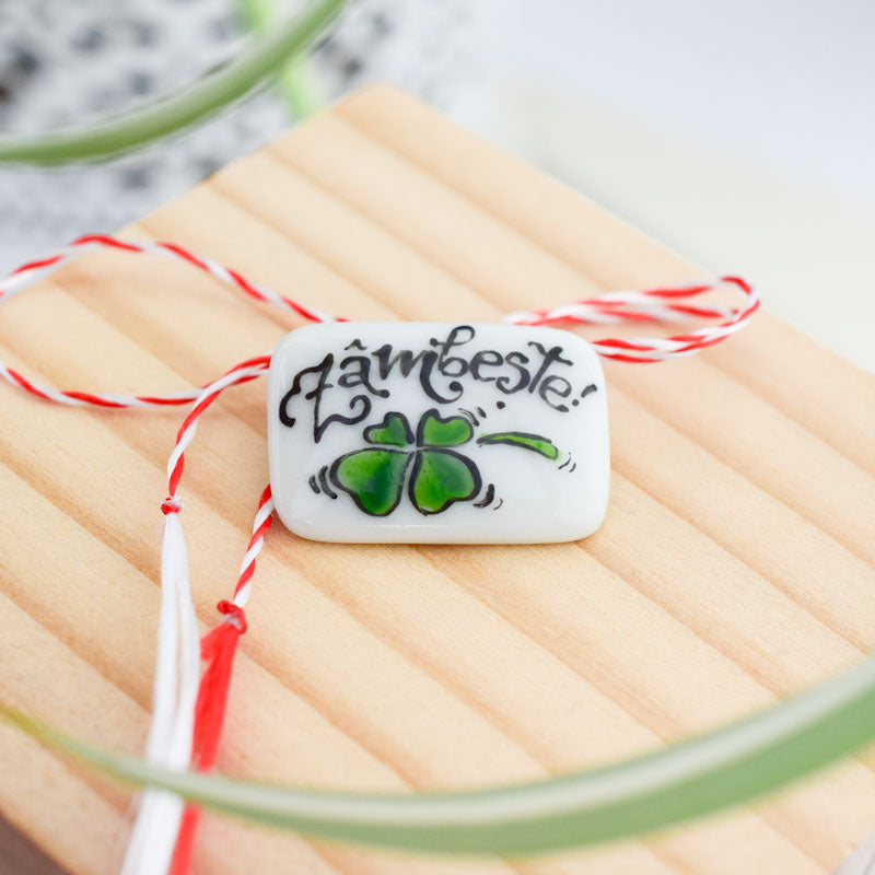 Spring Elves. Little porcelain brooch modeled and painted by Vali Bondoc