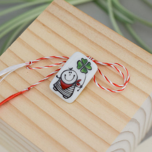 Little porcelain brooch modeled and painted by Vali Bondoc