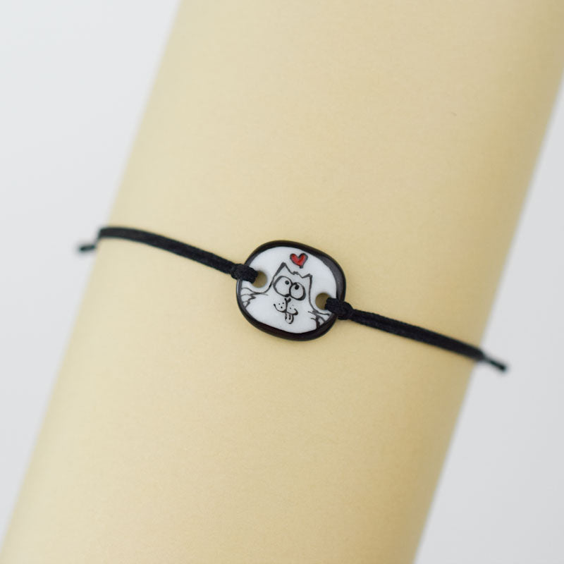 Porcelain bracelet handmade and hand painted by Vali Bondoc