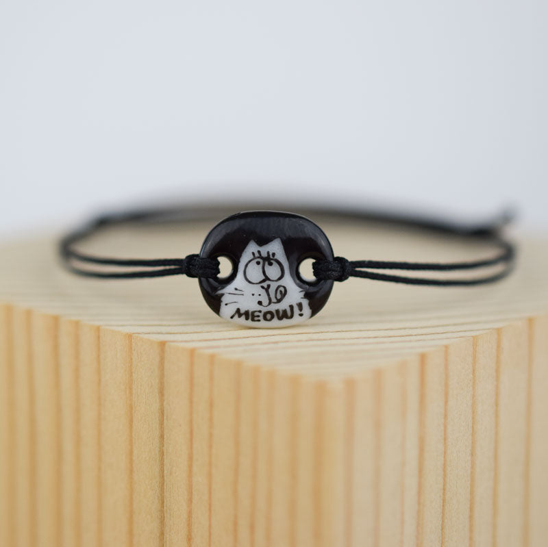 Porcelain bracelet handmade and hand painted by Vali Bondoc