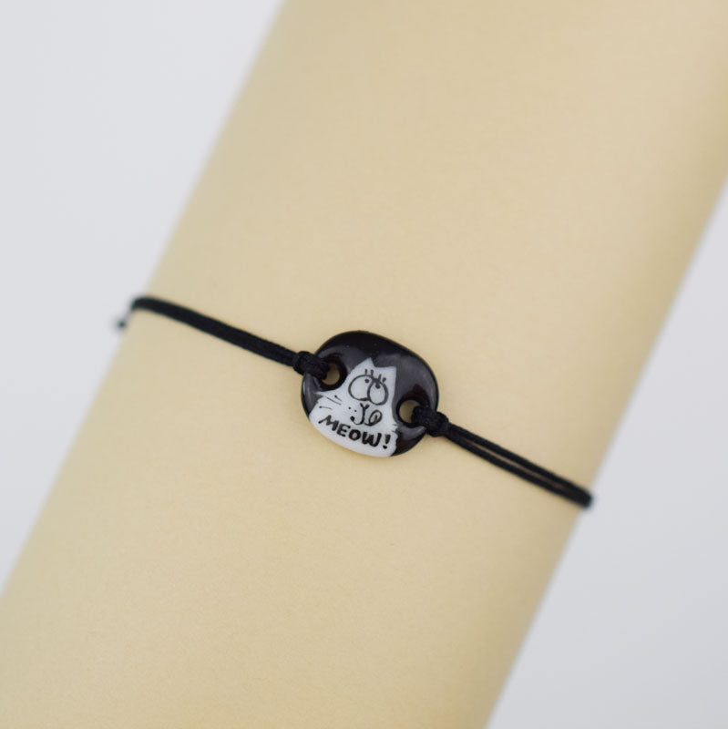 Porcelain bracelet handmade and hand painted by Vali Bondoc