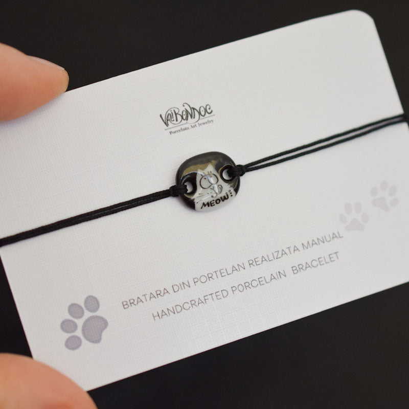 Porcelain bracelet handmade and hand painted by Vali Bondoc