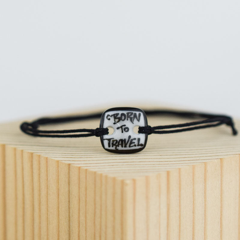 Porcelain bracelet handmade and hand painted by Vali Bondoc