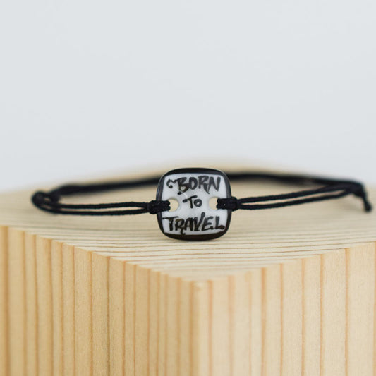 Porcelain bracelet handmade and hand painted by Vali Bondoc