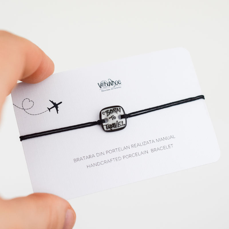 Porcelain bracelet handmade and hand painted by Vali Bondoc